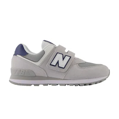 Pre-owned New Balance 574 Hook & Loop Little Kid Wide 'brighton Grey Navy' | Kid's Size 13