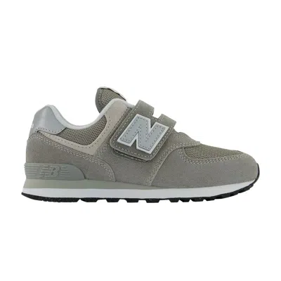 Pre-owned New Balance 574 Hook And Loop Little Kid Wide 'core Pack - Grey White' | Kid's Size 12