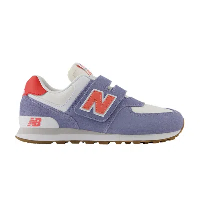 Pre-owned New Balance 574 Hook & Loop Little Kid Wide 'dusk Shower Drifting Red' | Purple | Kid's Size 13