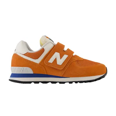 Pre-owned New Balance 574 Hook & Loop Little Kid Wide 'infield Clay' | Orange | Kid's Size 2