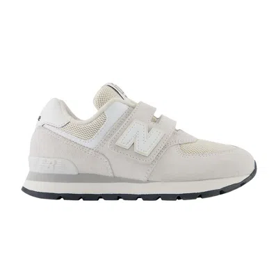Pre-owned New Balance 574 Hook & Loop Little Kid Wide 'mirror Grey Linen' | Kid's Size 11