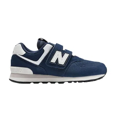 Pre-owned New Balance 574 Hook & Loop Little Kid Wide 'navy' | Blue | Kid's Size 3