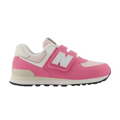 Pre-owned New Balance 574 Hook & Loop Little Kid Wide 'real Pink Linen' | Kid's Size 13