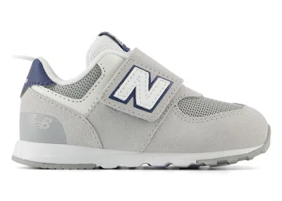 Pre-owned New Balance 574 Hook And Loop Navy Sneakers In Brighton Grey/nb Navy Blue