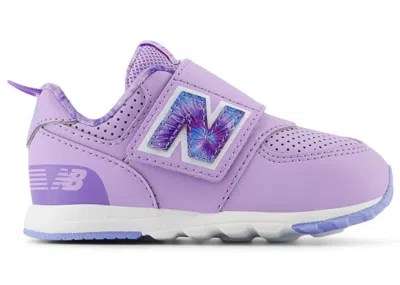 Pre-owned New Balance 574 Hook And Loop Tiedye Sneakers In Lilac Glo/electric Sky Blue