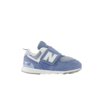 Pre-owned New Balance 574 Hook & Loop Toddler Wide 'mercury Blue' | Infant Size 7