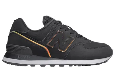 Pre-owned New Balance 574 Iridescent (women's) Sneakers In Black/white In Multi