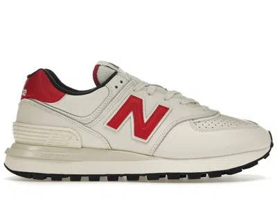 Pre-owned New Balance 574 Legacy Sneakers In Angora/crimson