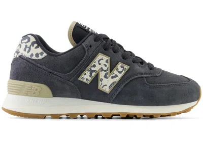 Pre-owned New Balance 574 Leopard Gum (women's) Sneakers In Phantom/sea Salt In Multi