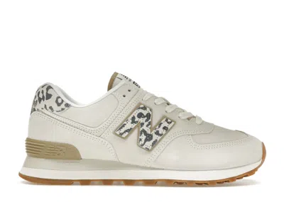 Pre-owned New Balance 574 Leopard Gum (women's) Sneakers In Sea Salt/phantom In Multi