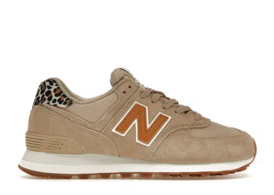 Pre-owned New Balance 574 Leopard Print (women's) Sneakers In Mindful Grey/tobacco/white