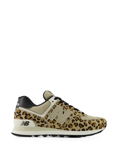 New Balance 574 Leopard-print Sneakers In Multi