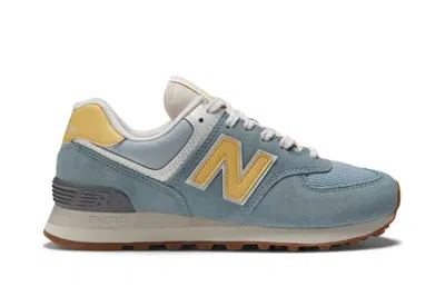 Pre-owned New Balance 574 Light Slate Wheat Field (women's) In Light Slate/wheat Field