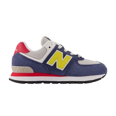 Pre-owned New Balance 574 Little Kid 'natural Indigo Honeycomb' | Blue | Kid's Size 1.5