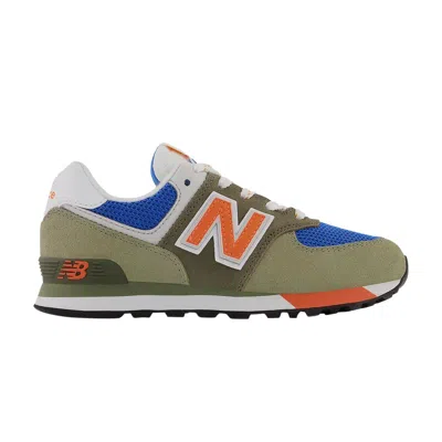 Pre-owned New Balance 574 Little Kid 'true Camo Vibrant Orange' | Green | Kid's Size 3