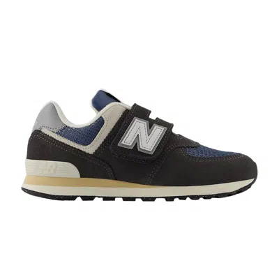 Pre-owned New Balance 574 Little Kid Wide 'black Cement Slate Grey' | Kid's Size 10.5