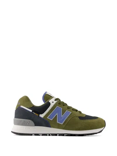 New Balance 574 Logo-detail Sneakers In Green