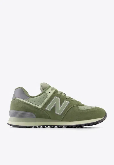 New Balance 574 Low-top Sneakers In Deep Olive In Green