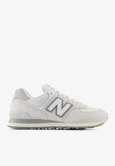 New Balance 574 Low-top Sneakers In Reflection With White In Gray