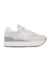 New Balance 574 Low-top Suede Sneakers In White