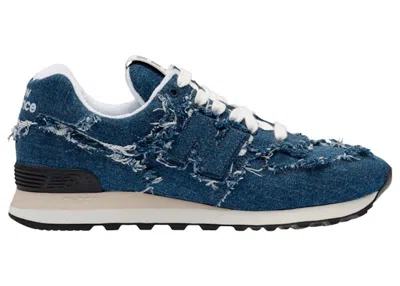 Pre-owned New Balance 574 Miu Miu (women's) Sneakers In Denim