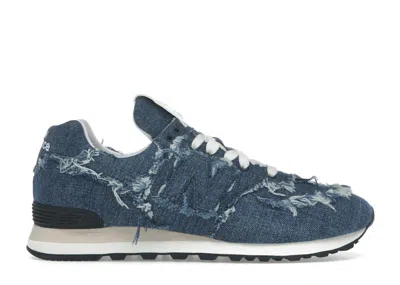 Pre-owned New Balance 574 Miu Miu (women's) Sneakers In Denim