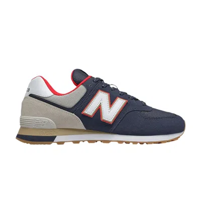 Pre-owned New Balance 574 'navy Energy Red' In Blue