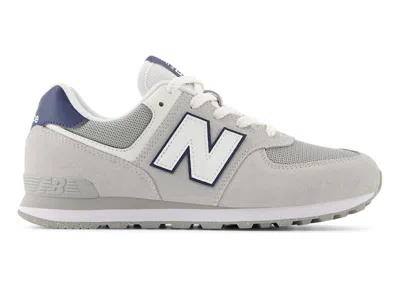 Pre-owned New Balance 574 Navy Sneakers In Brighton Grey/nb Navy Blue In Multi