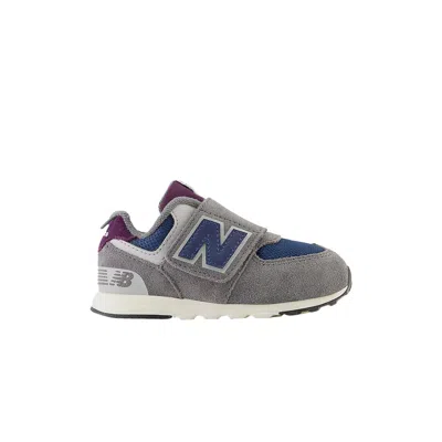 Pre-owned New Balance 574 New-b Hook & Loop Toddler 'castlerock Navy' | Grey | Infant Size 8