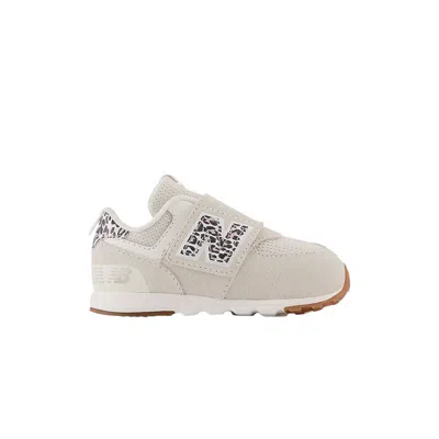 Pre-owned New Balance 574 New-b Hook & Loop Toddler 'leopard' | White | Infant Size 7.5