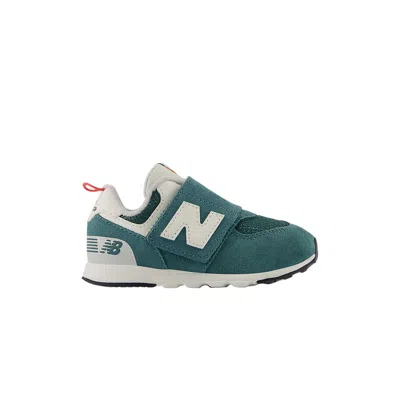 Pre-owned New Balance 574 New-b Hook & Loop Toddler 'new Spruce Blast Red' | Teal | Infant Size 10