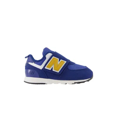 Pre-owned New Balance 574 New-b Hook & Loop Toddler Wide 'night Sky Gold Fusion' | Blue | Infant Size 6