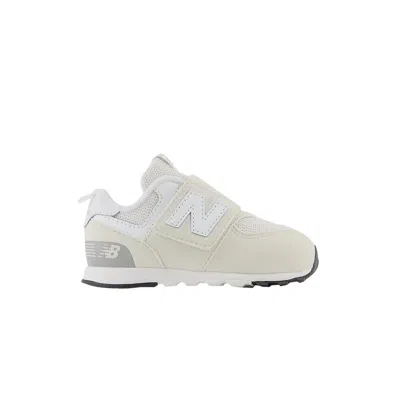 Pre-owned New Balance 574 New-b Hook & Loop Toddler Wide 'nimbus Cloud' | White | Infant Size 8.5