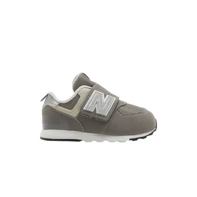 Pre-owned New Balance 574 New-b Hook & Loop Toddler Wide 'rain Cloud Silver Metallic' | Infant Size 2