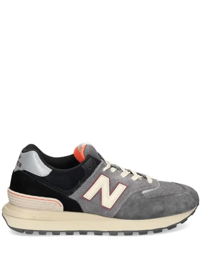 New Balance 574 Panelled Lace-up Sneakers In Grau