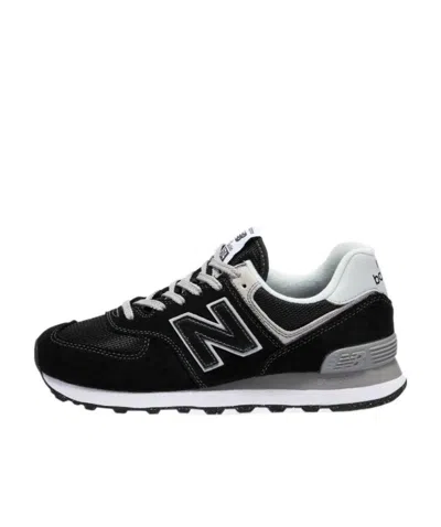 New Balance 574 Leather-trimmed Suede And Mesh Sneakers In Navy