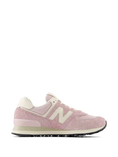 New Balance 574 Panelled Sneakers In Pink