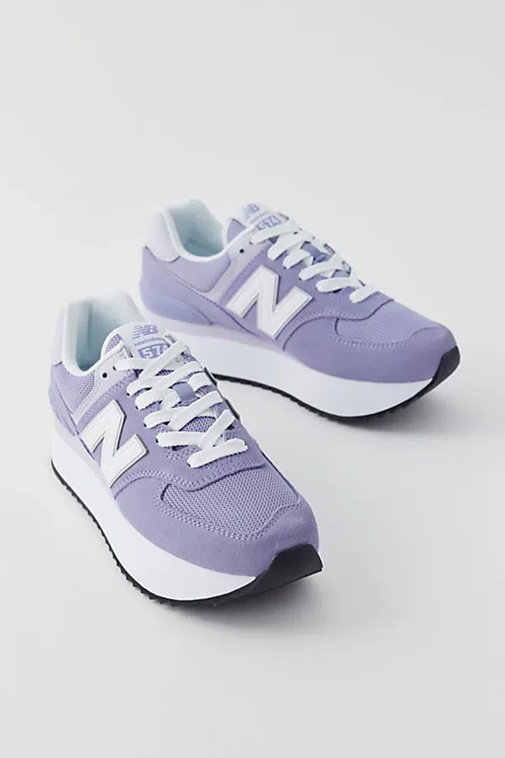 New Balance 574+ Platform Sneaker In Astral Purple/grey Violet