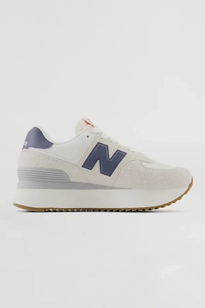 New Balance 574+ Platform Sneaker In Moonbeam/sea Salt, Women's At Urban Outfitters In White
