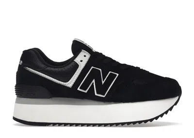 Pre-owned New Balance 574 Plus (women's) Sneakers In Black