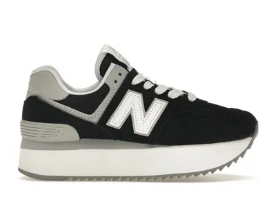 Pre-owned New Balance 574 Plus (women's) Sneakers In Black/grey