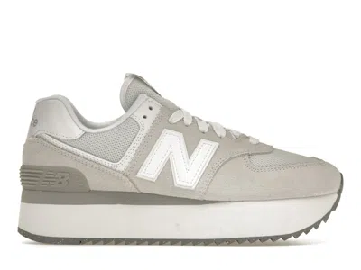 Pre-owned New Balance 574 Plus (women's) Sneakers In Reflection/rain Cloud/white