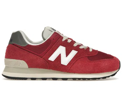 Pre-owned New Balance 574 Premium Og Pack Sneakers In Red/white/grey
