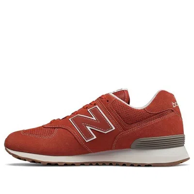 NEW BALANCE NEW BALANCE 574 SERIES BREATHABLE SHOCK ABSORPTION WEAR-RESISTANT LOW TOP RED