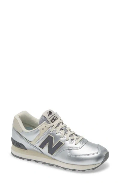 New Balance 574 Suede-trim Sneaker In Animal Print