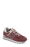 New Balance 574 Sneaker In Burgundy