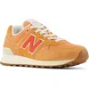 New Balance 574 Sneaker In Copper/neo Flame