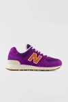 New Balance Women's 574 Sneaker In Concord Grape/orange, Women's At Urban Outfitters