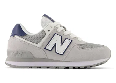 Pre-owned New Balance 574 Sneakers In Brighton Grey/nb Navy Blue In Multi
