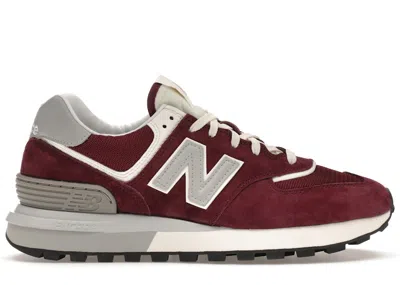 Pre-owned New Balance 574 Sneakers In Burgundy/silver
